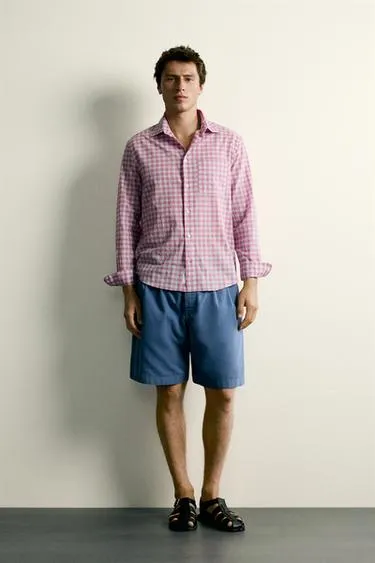 Рубашка Relaxed Fit в клетку- Заказать в России