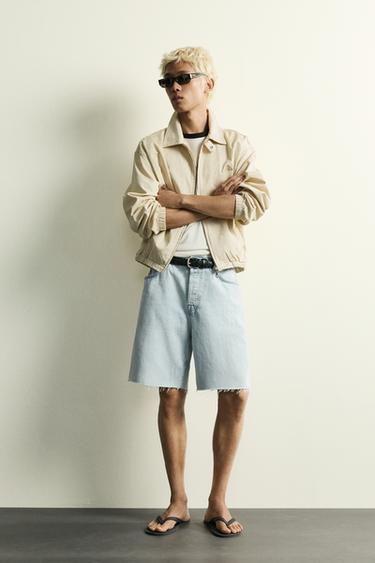 Zara Джинсовые шорты прямого кроя