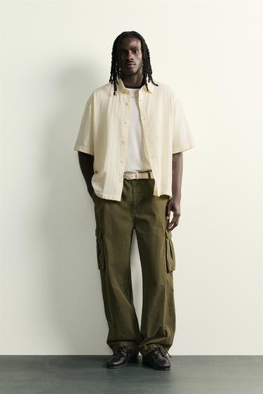 Жаккардовая рубашка в полоску Boxy Fit