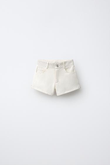 Zara Шорты с декором из заклепок и звезд