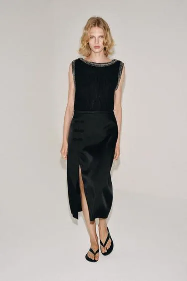 Атласная юбка с аламарами Zw Collection