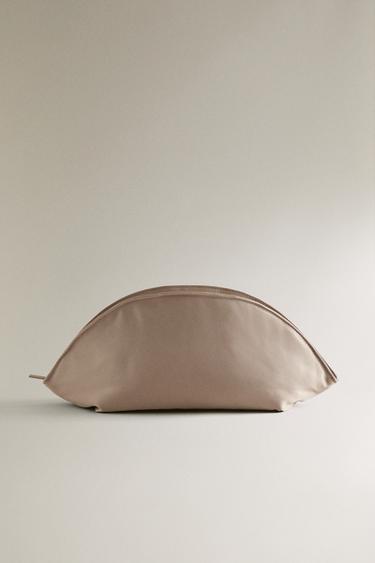 Zara Средняя косметичка из сатина в форме полумесяца