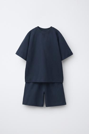 Zara Комплект из футболки и шортов купить с доставкой.