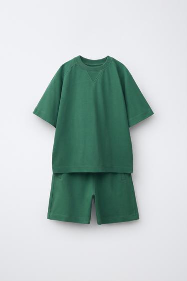 Zara Комплект из футболки и шортов купить с доставкой.