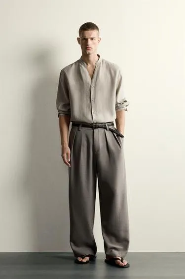 Рубашка Relaxed Fit из струящейся ткани