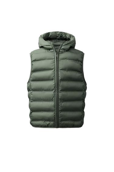 Zara Очень легкий жилет с капюшоном купить с доставкой.