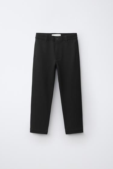 Zara Брюки STRAIGHT с поясом в рубчик