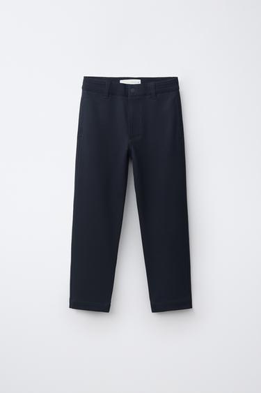 Zara Брюки STRAIGHT с поясом в рубчик