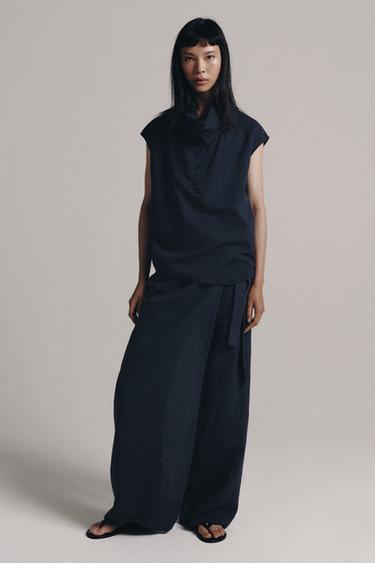 Zara Рубашка из смесового льна — коллекция ZARA «ZW»