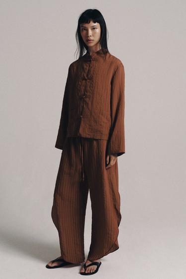 Zara Брюки с боковыми разрезами — ZW COLLECTION