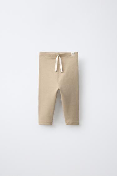 Zara Легинсы в рубчик с нашивкой