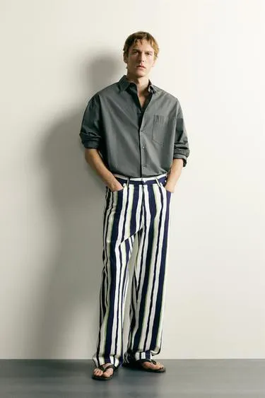 Брюки Straight Fit в полоску