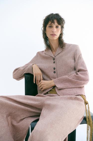 Zara Блейзер из смесового льна — коллекция ZARA «ZW»
