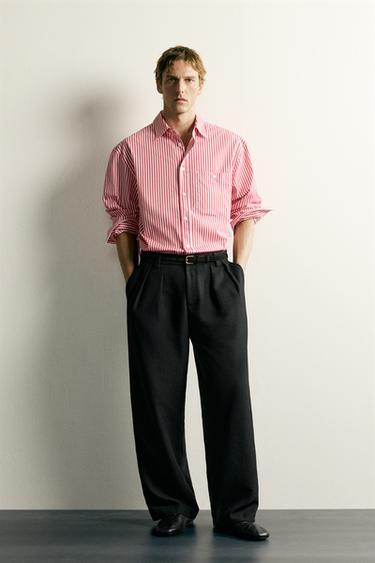 Рубашка Boxy Fit в полоску