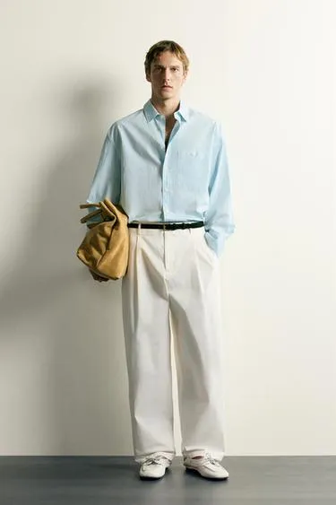 Рубашка Boxy Fit в полоску