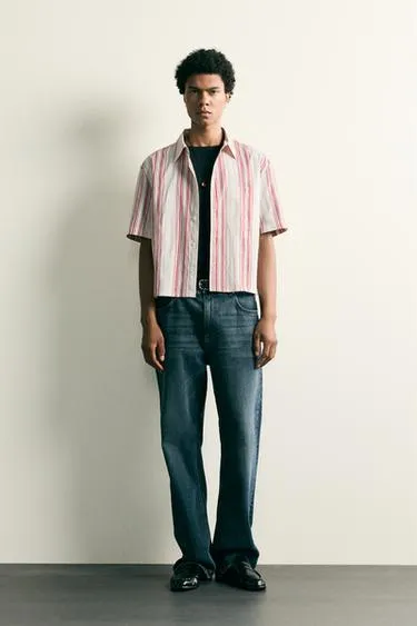 Рубашка Boxy Fit в полоску- Заказать в России