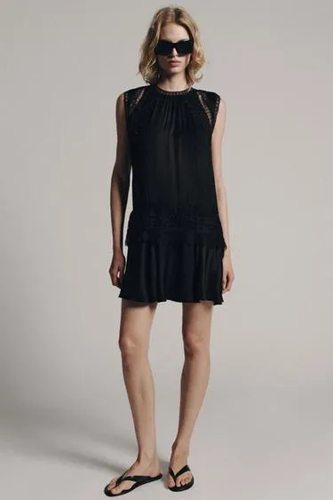 Короткое платье с кружевом — Zw Collection