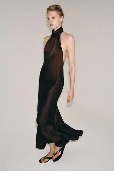 Длинное платье с горловиной халтер — Zw Collection