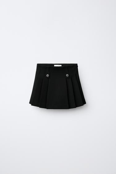 Zara Юбка в складку с пуговицами