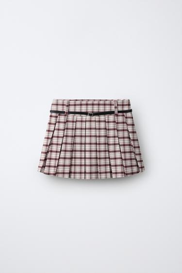 Zara Юбка в клетку в складку