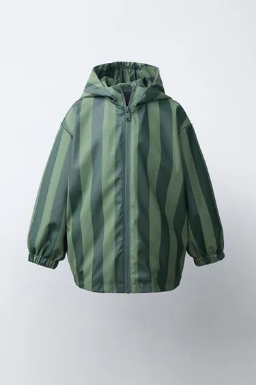 Прорезиненный дождевик Water Resistant в полоску