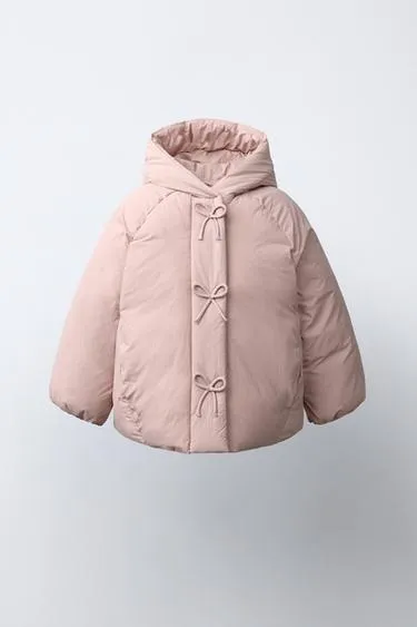 Стеганое пальто Water Repellent с бантами- Заказать в России