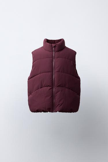 Zara Непромокаемый однотонный жилет купить с доставкой.