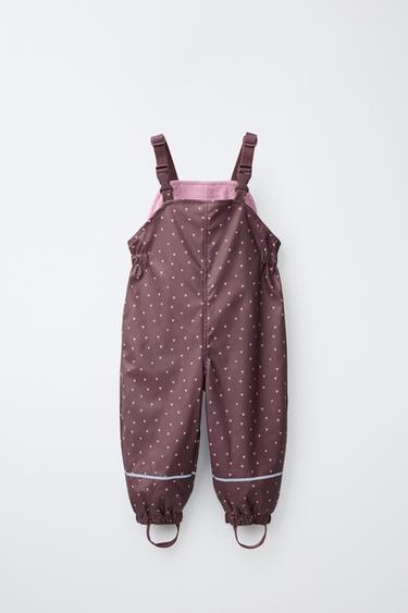 Zara Водостойкий комбинезон с цветочным принтом и флисом