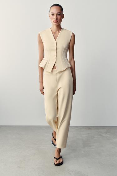 Zara Трикотажный жилет из интерлока