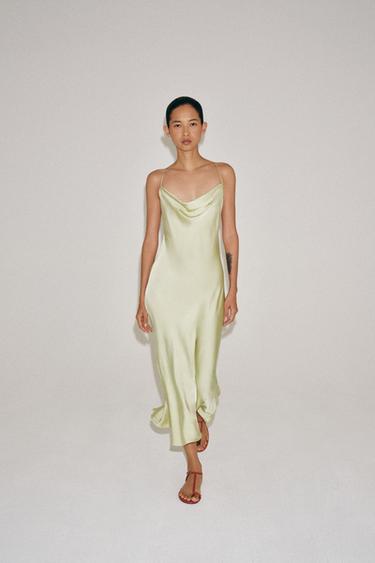 Zara Атласное платье-комбинация — коллекция ZARA «ZW»