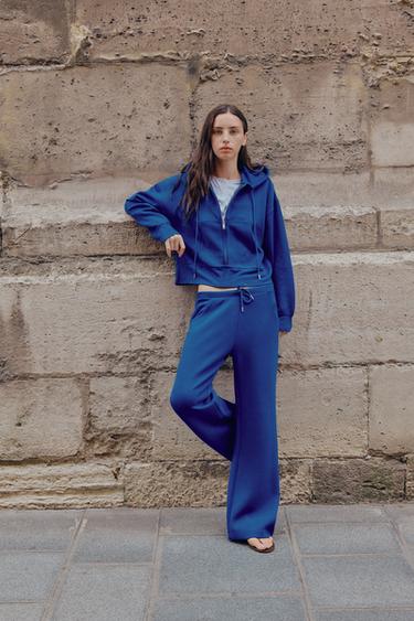 Zara Брюки клёшD из интерлока
