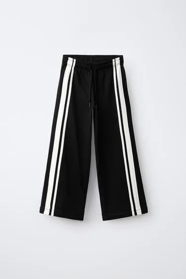 Брюки Wide Leg с лампасами