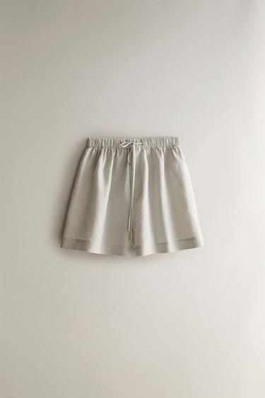 Zara Шорты из льняной ткани