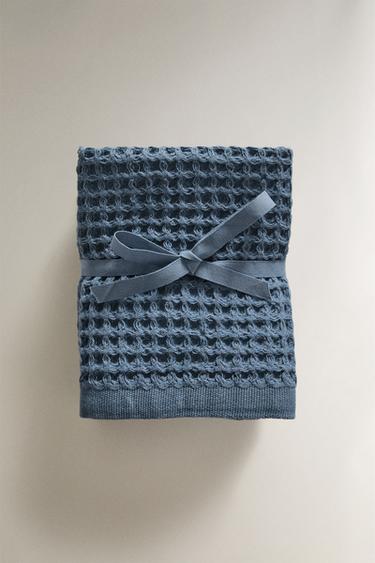 Zara Хлопковое полотенце с вафельной текстурой (набор из 3 шт.)