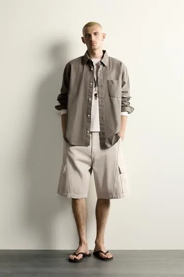 Шорты карго Relaxed Fit со швами