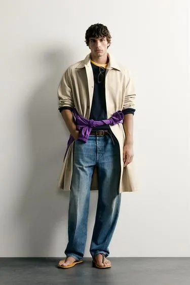 Длинный тренч Relaxed Fit- Заказать в России