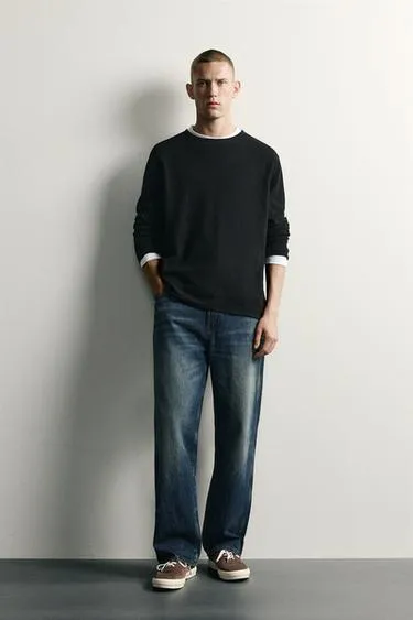 Свитер Relaxed Fit из вареного трикотажа