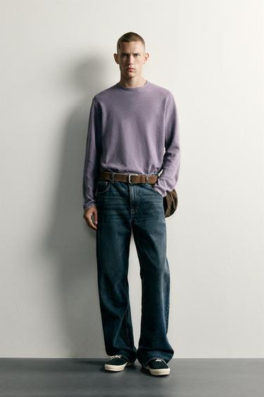 Свитер Relaxed Fit из стираной ткани с фактурой