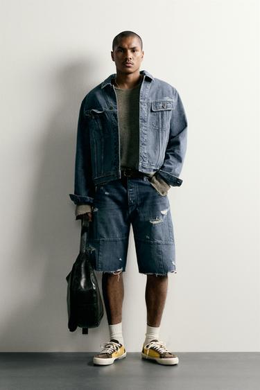 Джинсовые шорты Baggy Fit со швами
