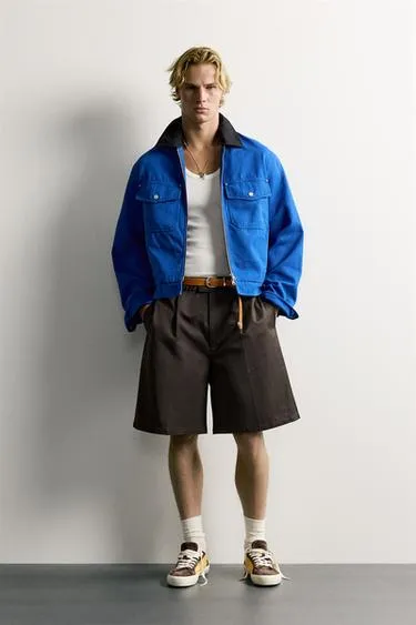 Шорты Relaxed Fit со складками