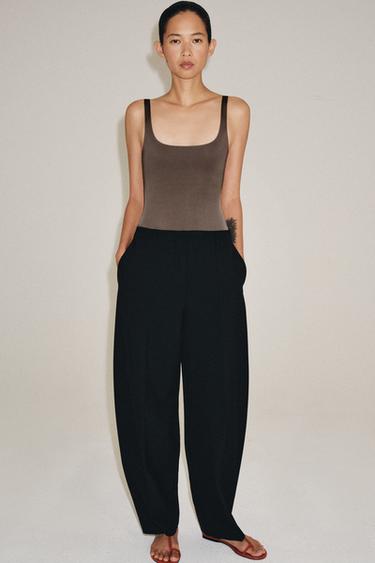 Zara Топ из полиамида на бретелях