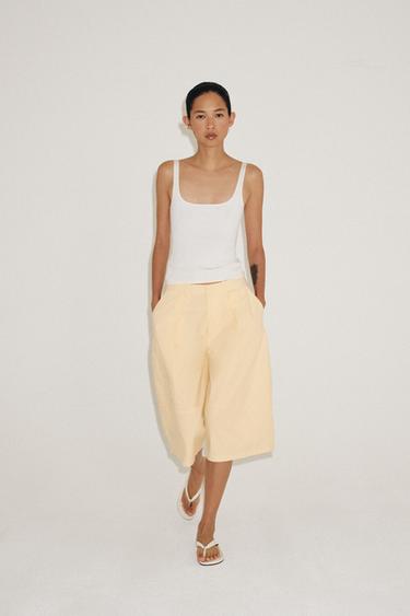 Zara Топ из полиамида на бретелях