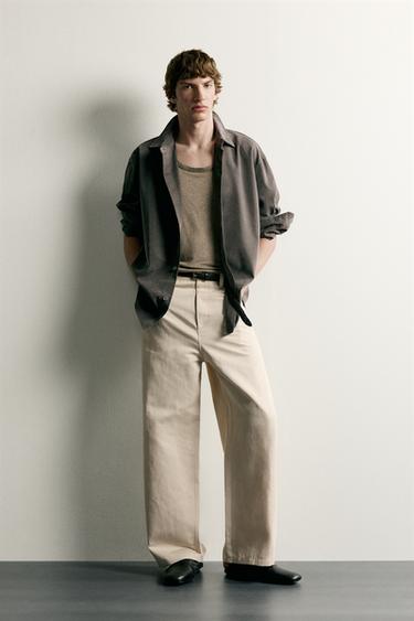 Брюки Relaxed Fit из хлопка и льна