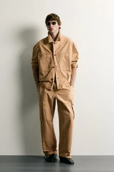 Брюки карго Relaxed Fit с эффектом потертости- Заказать в России