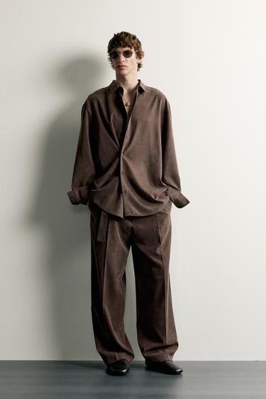 Брюки Relaxed Fit из струящейся ткани с ремнем