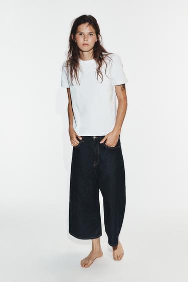 Zara Джинсовые шорты-джорты TRF свободного кроя