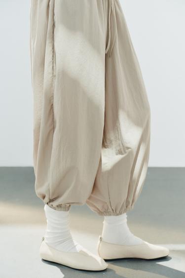 Zara Туфли из мягкой кожи на плоской подошве