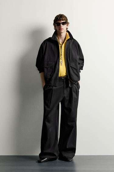 Брюки Relaxed Fit со складками- Заказать в России
