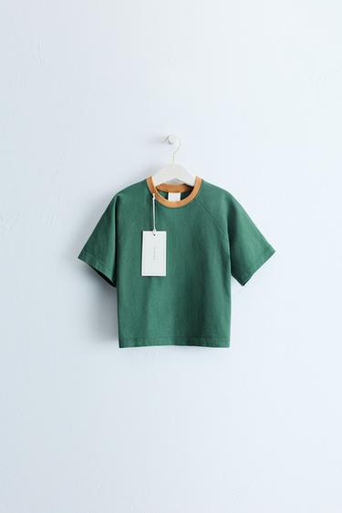 Zara Timeless — футболка с контрастной отделкой