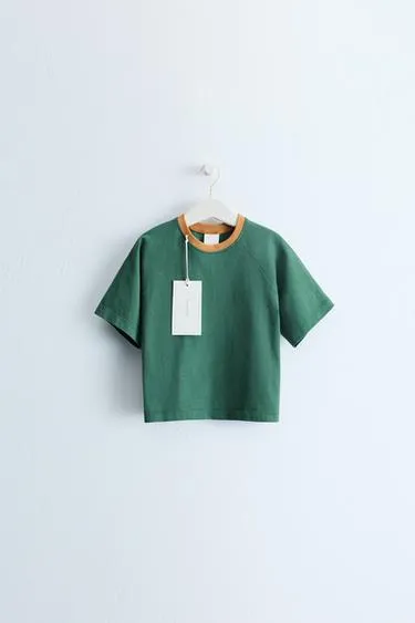 Zara Timeless — футболка с контрастной отделкой